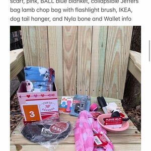 Pink and Black Dog / puppy Toy Set